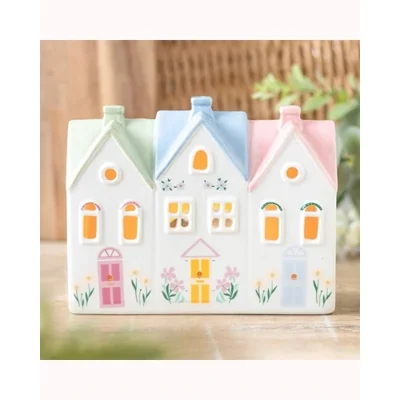 Pastel House Incense Cone Burner and Tealight Holder