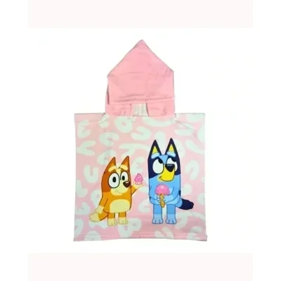 Bluey Kids Hooded Towel Poncho