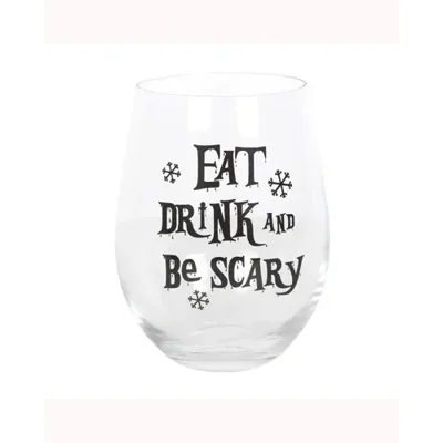 Eat, Drink & Be Scary Stemless Glass