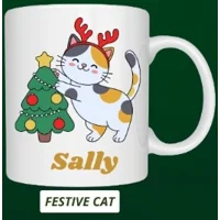 Festive Cat Personalised Christma..