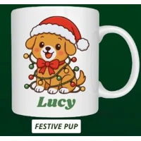 Festive Pup Personalised Christma..