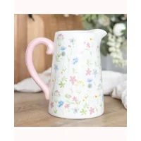 Floral Print Ceramic Flower Jug