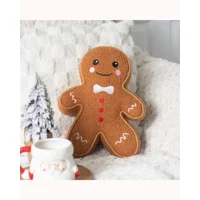 Gingerbread Man Boucle Cushion