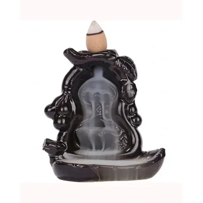 Gourd Waterfall Ceramic Backflow Incense Cone Burner