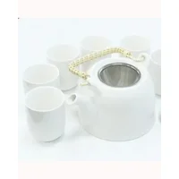Herbal Teapot Set - Classic White
