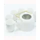 Herbal Teapot Set - Classic White