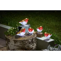 Inlit Ice Ornaments - Robins