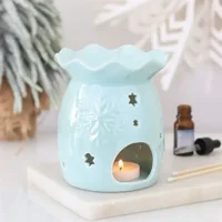 Iridescent Blue Snowflake Oil Bur..