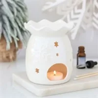 Iridescent White Snowflake Oil Bu..