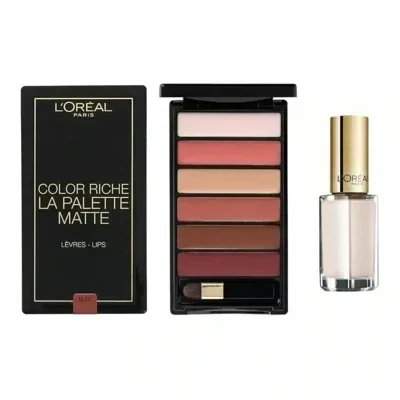 L'Oreal Color Riche Matte La Palette & Nail Polish Gift Set - Nude