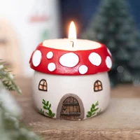 Mushroom House Resin Tealight Hol..