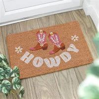 Natural Howdy Cowboy Boot Doormat.