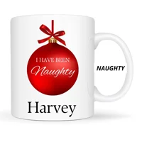naughty Personalised Christmas Mug