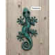 Ornate Gecko Wall Plaque - Turquoise