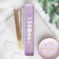 Purple Moon Phase Incense Ash Cat..