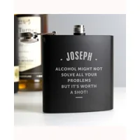 Personalised Any Message Black Hi..