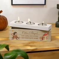 Personalised Autumn Triple Tea Li..