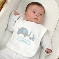 Personalised Blue Elephant 0-3 Mo..