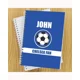Personalised Dark Blue Football Fan A5 Notebook
