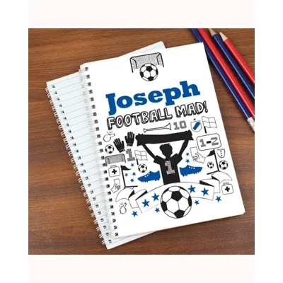 Personalised Football A5 Notebook