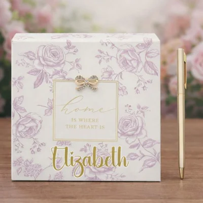 Personalised Hearts Design Memo Pad & Pen - Home