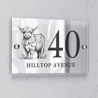 Personalised Highland Cow Acrylic..