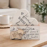 Personalised Highland Cow Coaster..
