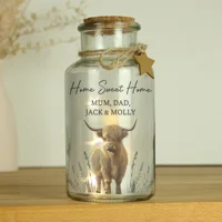 Personalised Highland Cow LED Lig..