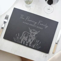 Personalised Highland Cow Slate P..