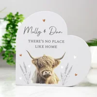 Personalised Highland Cow Wooden ..