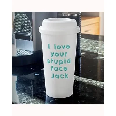 Personalised I Love Your Stupid Face Insulated Eco Travel Cup