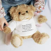 Personalised Message Teddy Bear -..