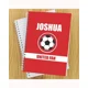 Personalised Red Football Fan A5 Notebook