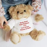 Personalised Teddy Bear - Red Mes..