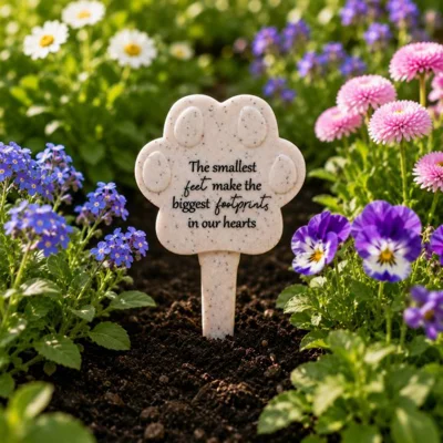 Pet Memorial Pawprint Stake