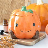 Cute Smiling Pumpkin Oil Burner a..