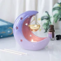 Purple Pastel Crescent Moon Hangi..