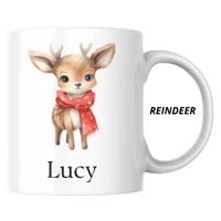 reindeer Personalised Christmas Mug