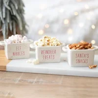 Set of 3 Ceramic Christmas Snack ..