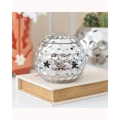 Silver Disco Ball Oil Burner