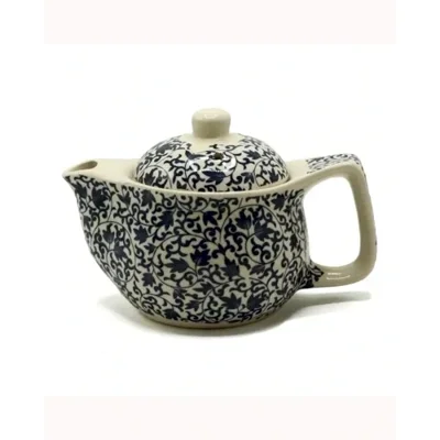 Small Herbal Teapot - Blue Pattern