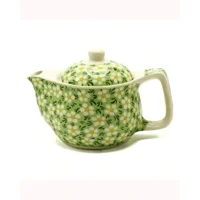 Small Herbal Teapot - Green Daisey