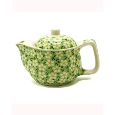 Small Herbal Teapot - Green Daisey