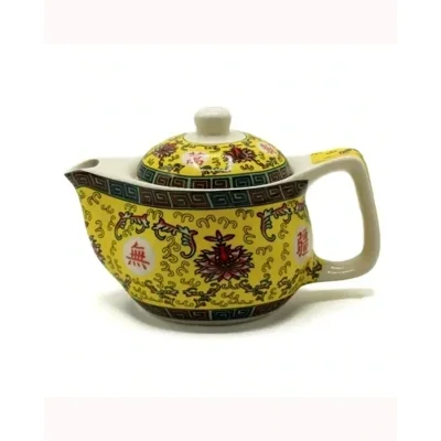 Small Herbal Teapot - Long Life Oriental Design