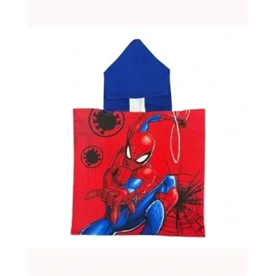 Spiderman Kids Hooded Towel Poncho