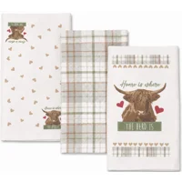 Tea Towel 3pk - Highland Cow