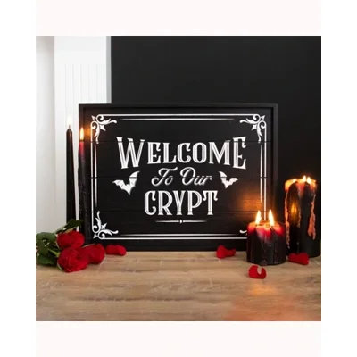 Welcome To Our Crypt Wall Plaque