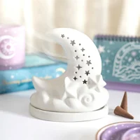 White Pastel Skies Moon Incense C..