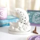 White Pastel Skies Moon Incense Cone Holder