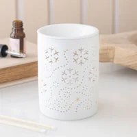 White Snowflake Cut Out Oil Burne..